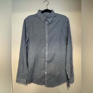 H&M Navy Checkered Casual Shirt